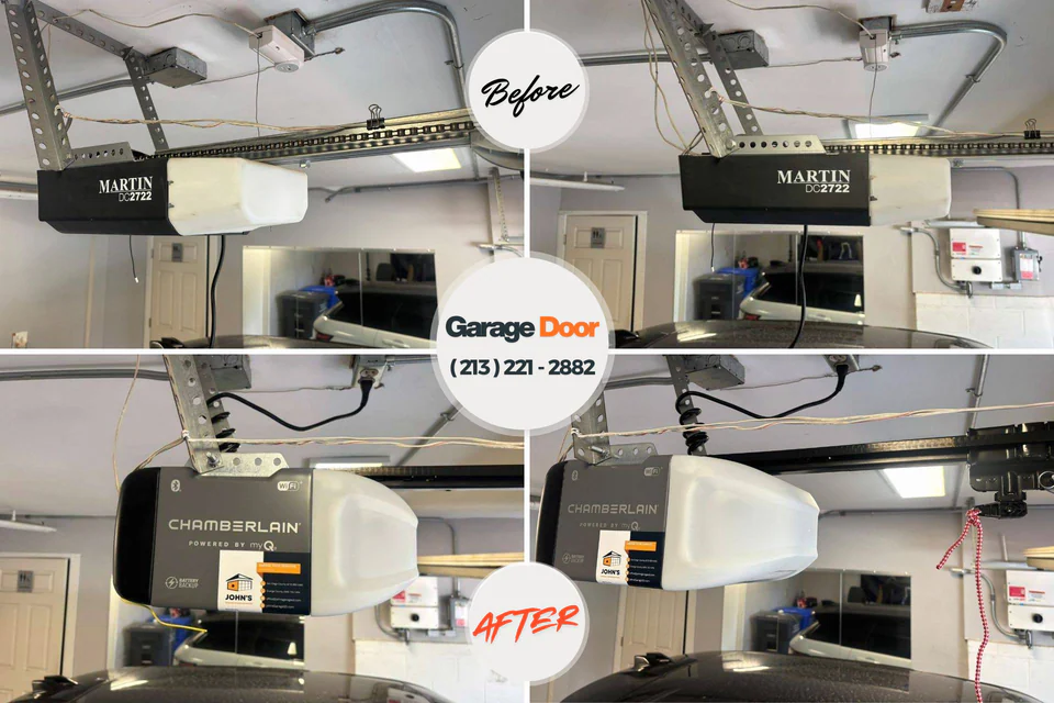 Before and after: garage door company Bowleys Quarters, MD